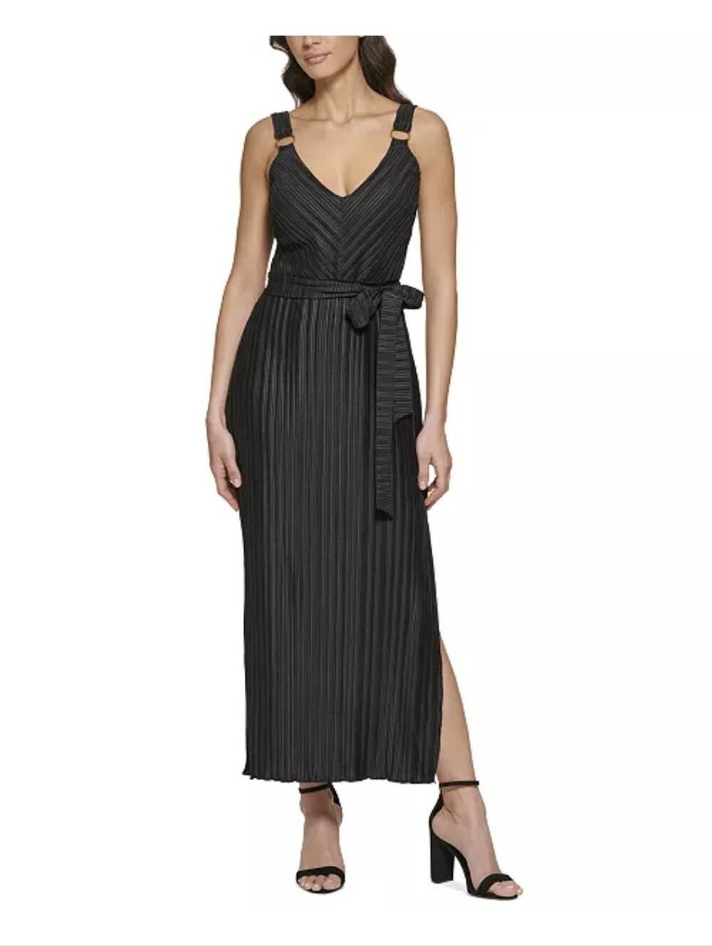 GUESS
Women's Pleated Belted Maxi Dress